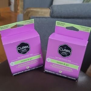 2 Boxes Of Cutex Swipe & Go NP Remover Pads (20 Total) NWT